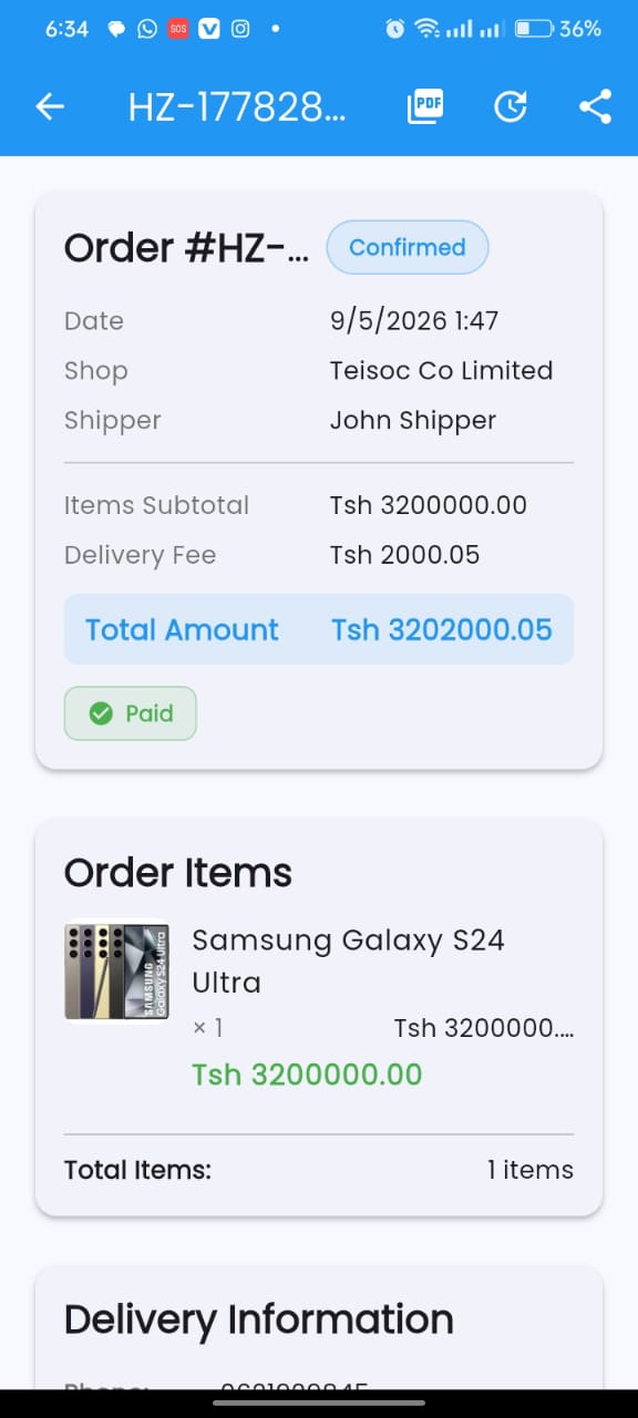 Horizoney app screenshot — home screen